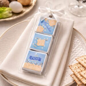 Personalized Pesach Chocolate Place Cards